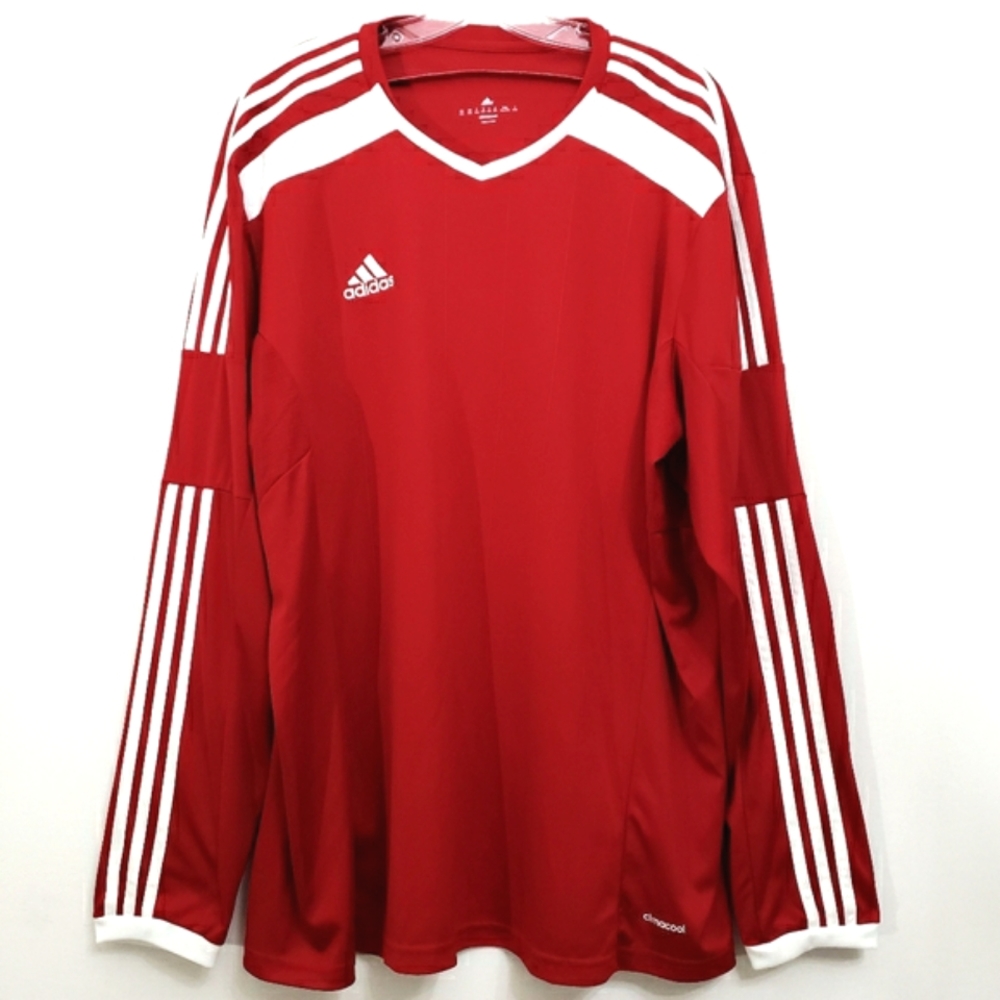 Nwot Set of  2 Adidas Climacool Jerseys Black & Red Striped Longsleeve A… - Picture 15 of 16